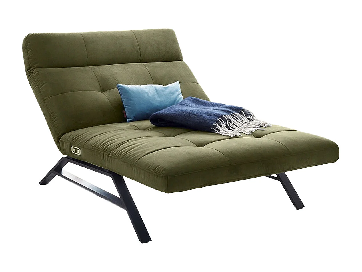 Chaise longue - verde scuro velluto - AMERIVA