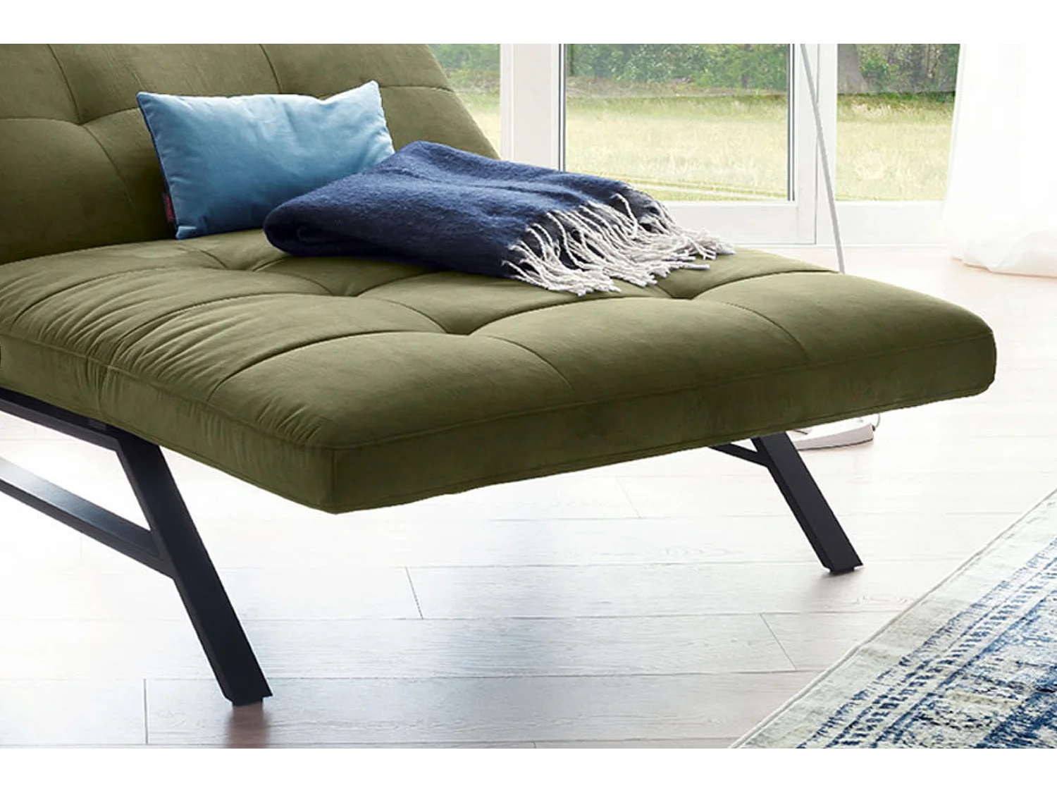 Chaise - verde scuro velluto - AMERIVA