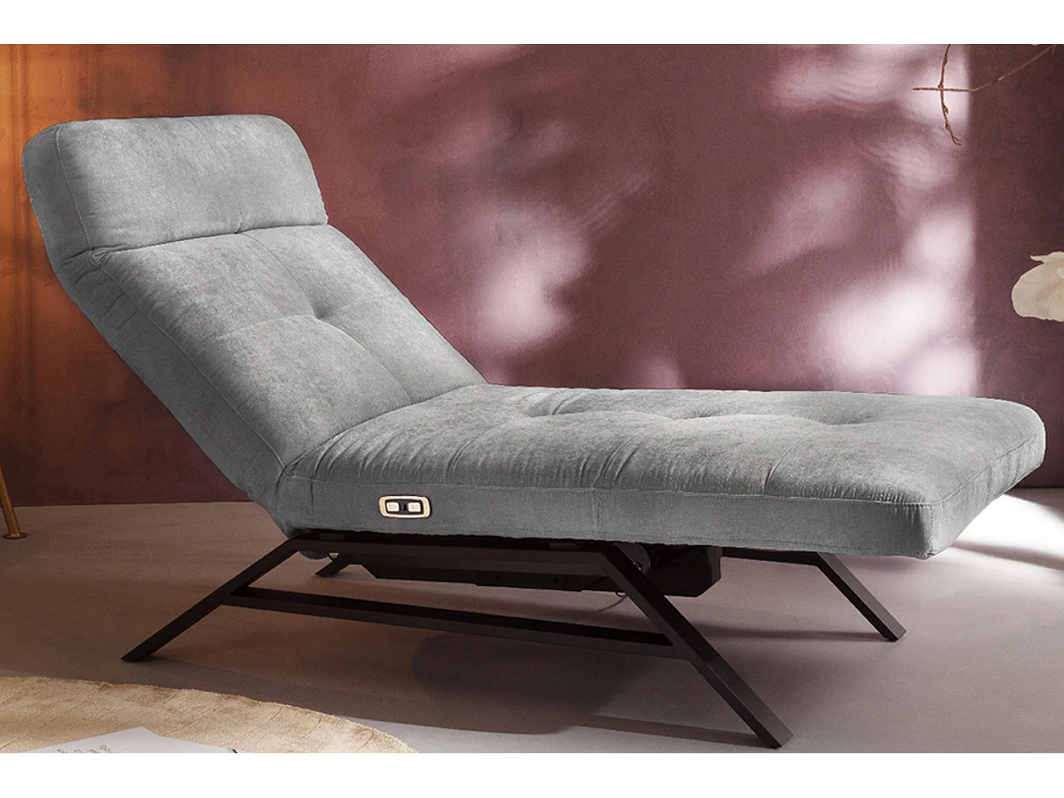 Chaise - Gris terciopelo - AMERIVA