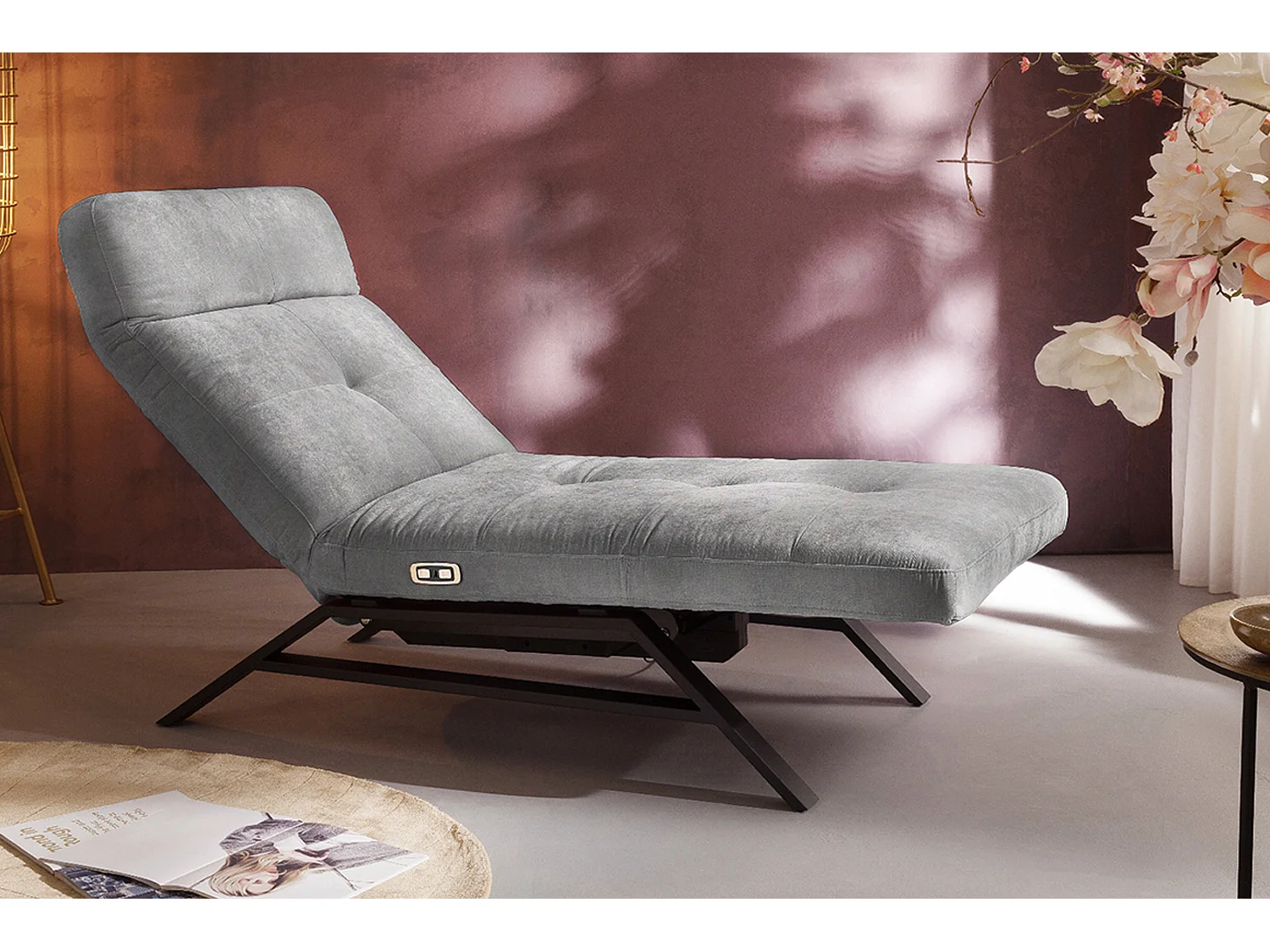 Chaise longue - Gris Velours - AMERIVA