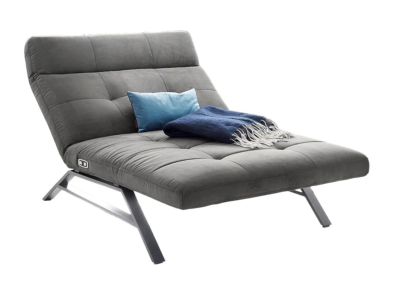 Chaise longue - Grigio velluto - AMERIVA