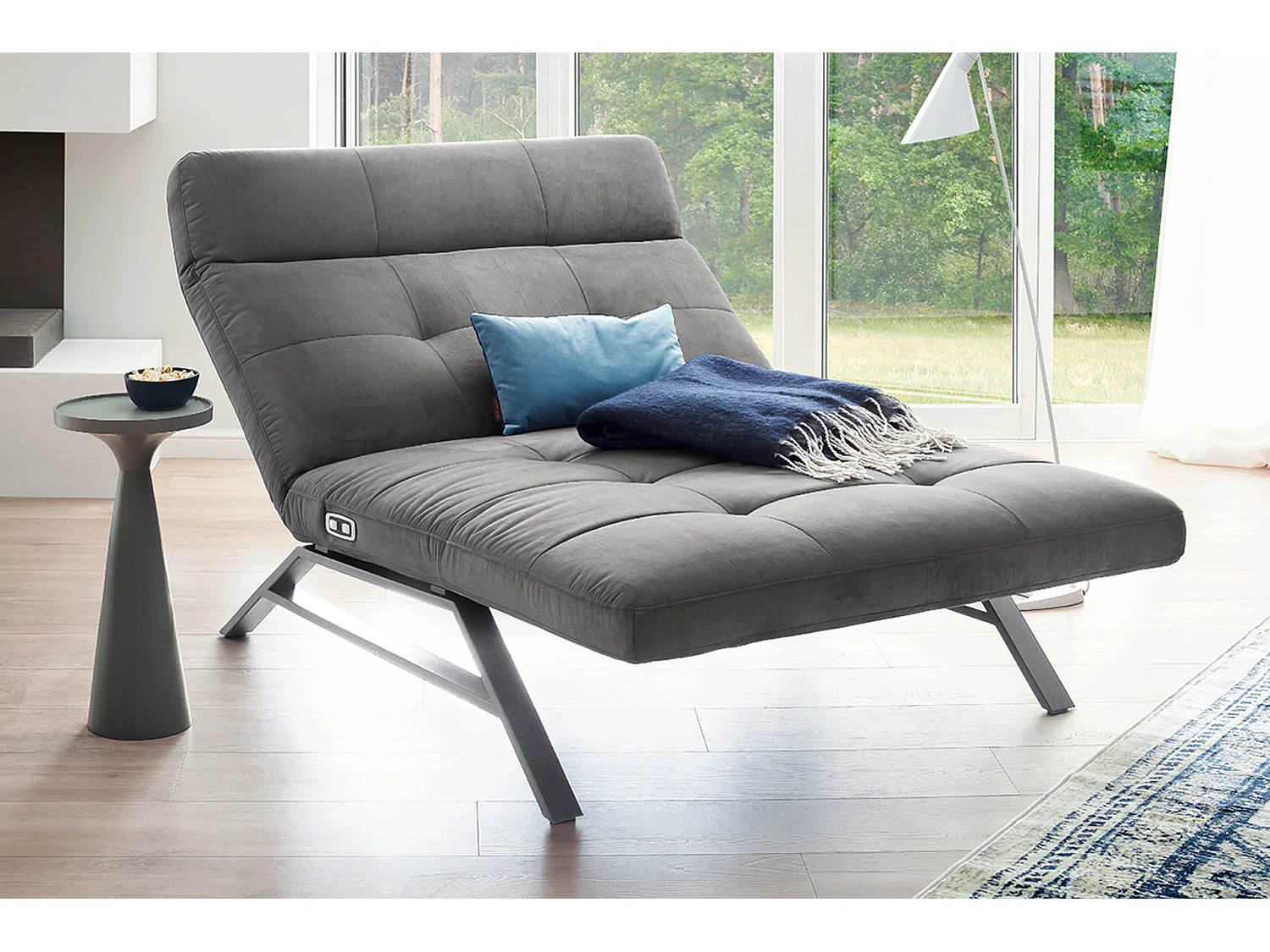Chaise longue - Grigio velluto - AMERIVA
