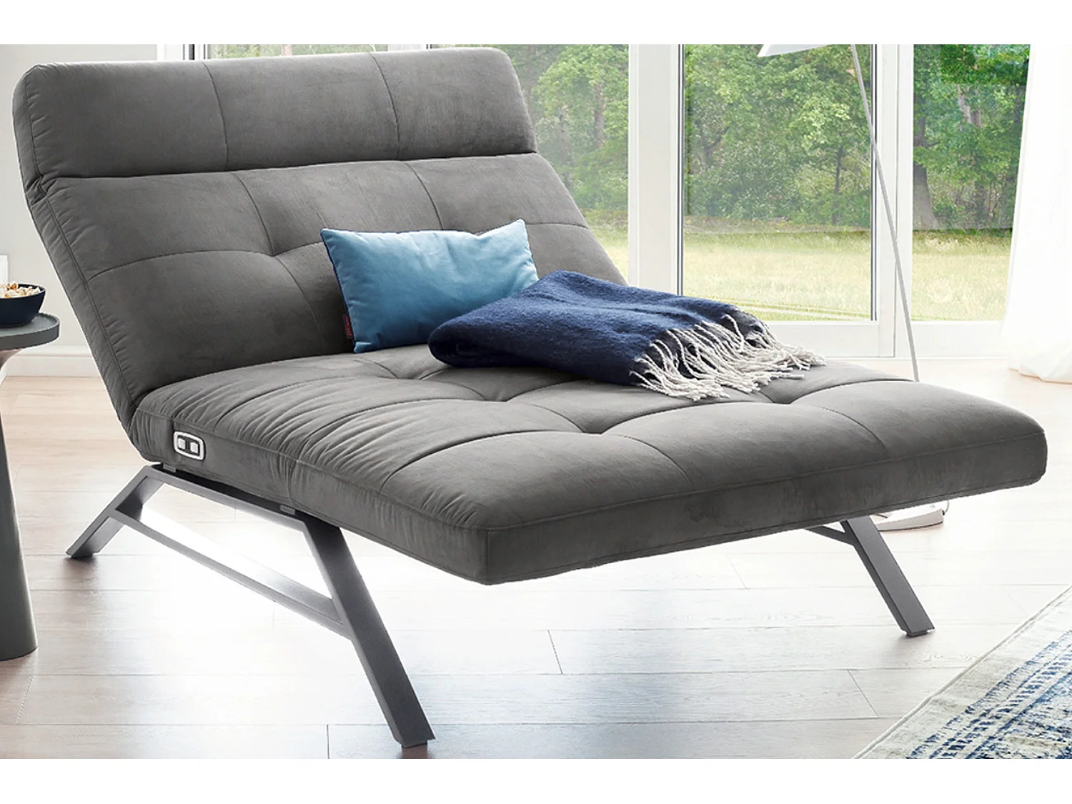 Chaise longue - Grigio velluto - AMERIVA