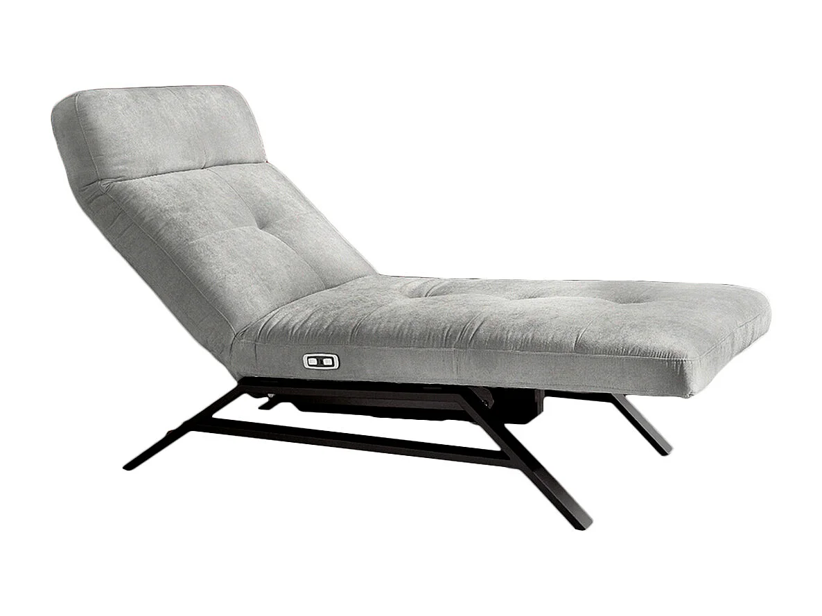 Relaxligstoel - Zilver Fluweel - AMERIVA