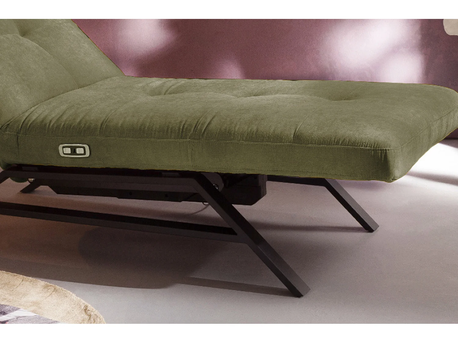 Chaise - vert foncé Velours - AMERIVA