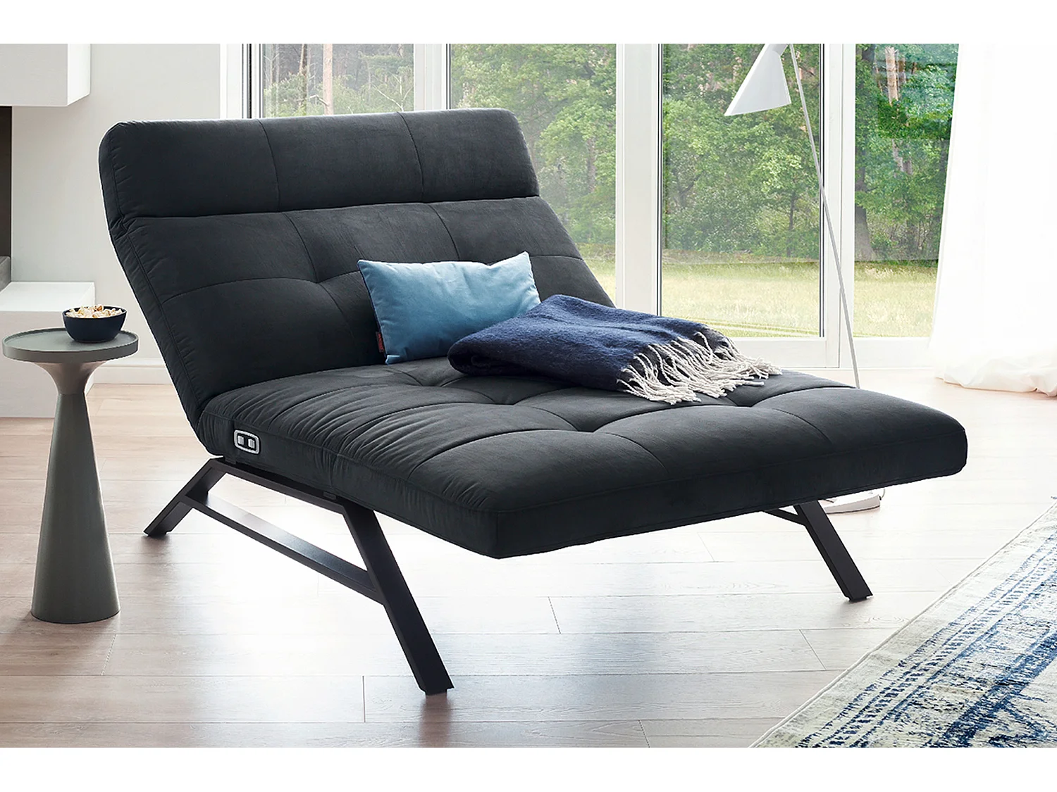 Chaise longue - Nero velluto - AMERIVA