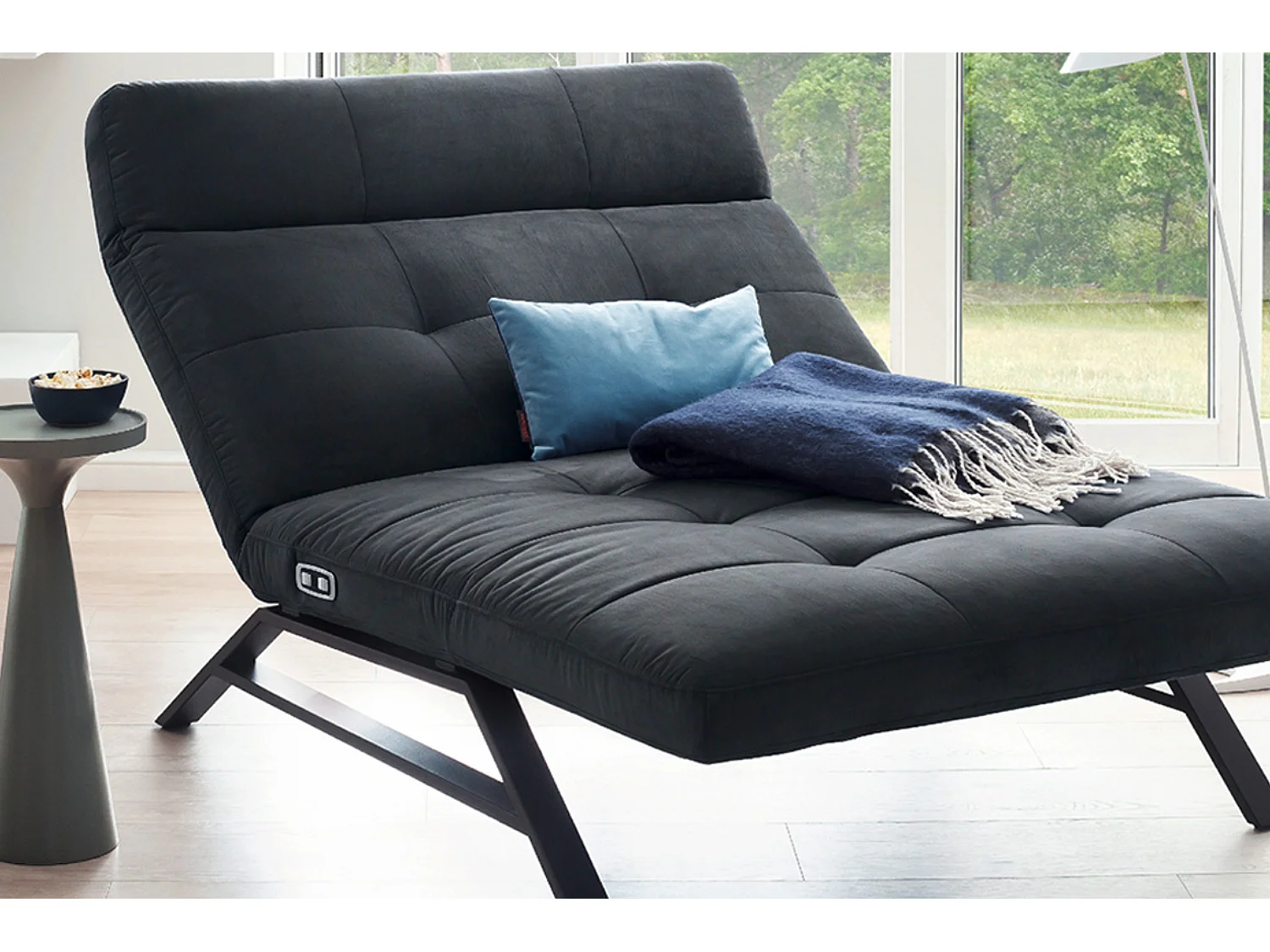 Chaise longue - Nero velluto - AMERIVA