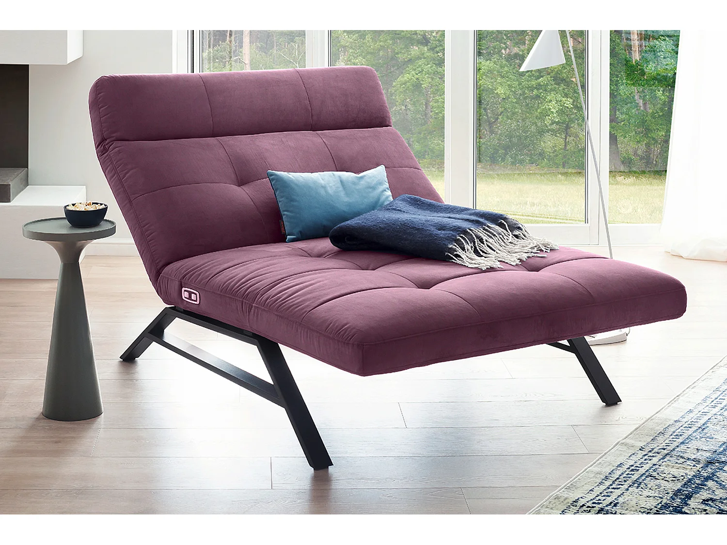 Chaise longue - Violetta velluto - AMERIVA