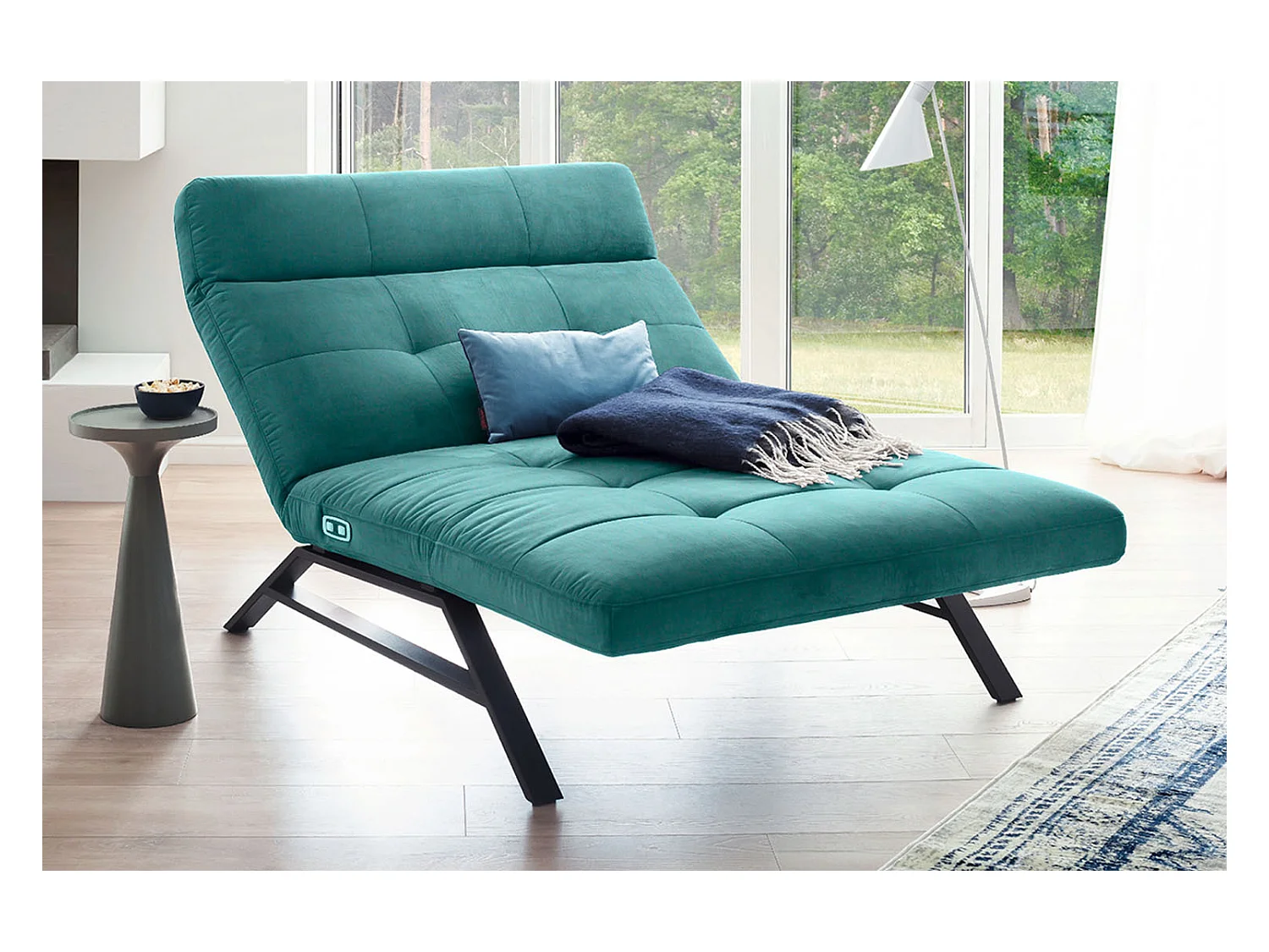 Chaise - vert émeraude Velours - AMERIVA