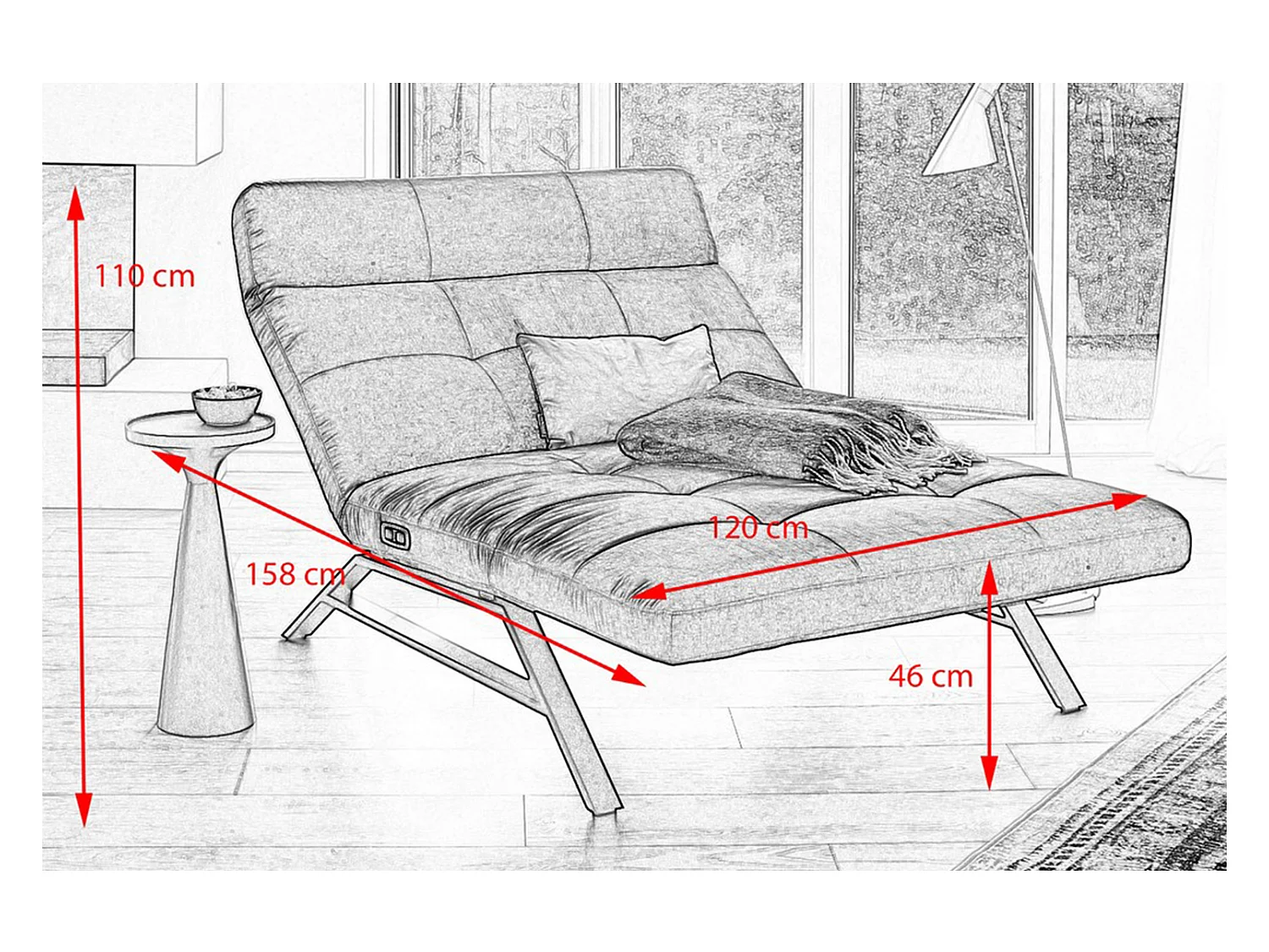 Chaise - vert émeraude Velours - AMERIVA