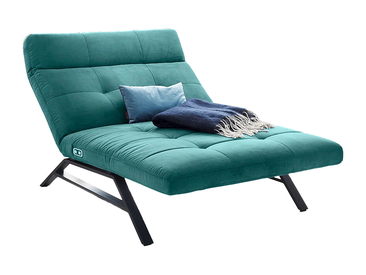 Chaise longue - verde smeraldo velluto - AMERIVA