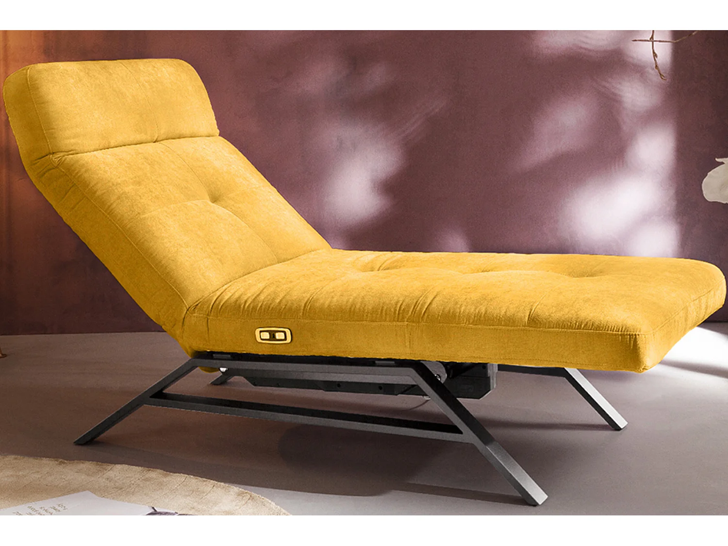 Chaise longue - giallo velluto - AMERIVA