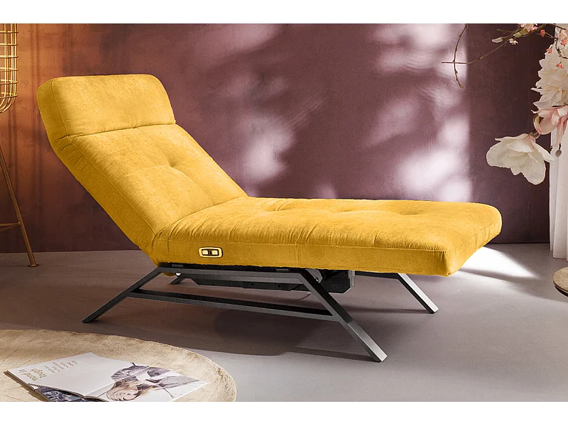 Chaise - giallo velluto - AMERIVA