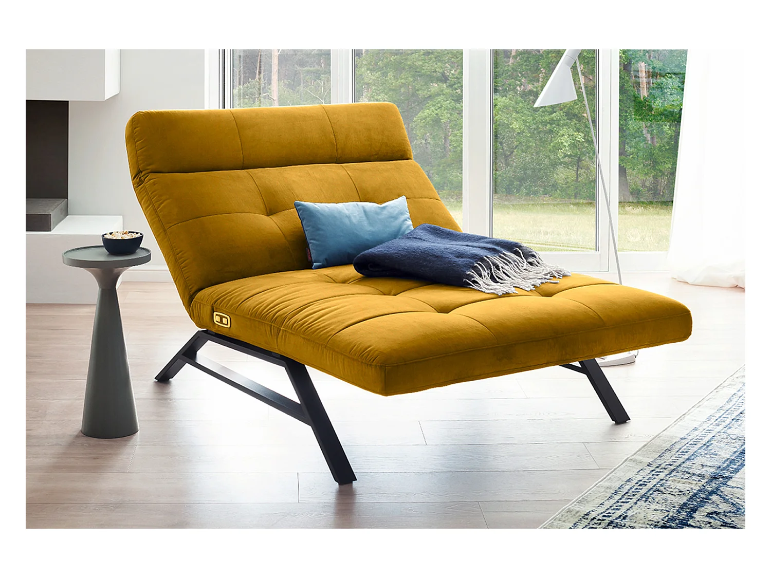 Chaise - jaune Velours - AMERIVA