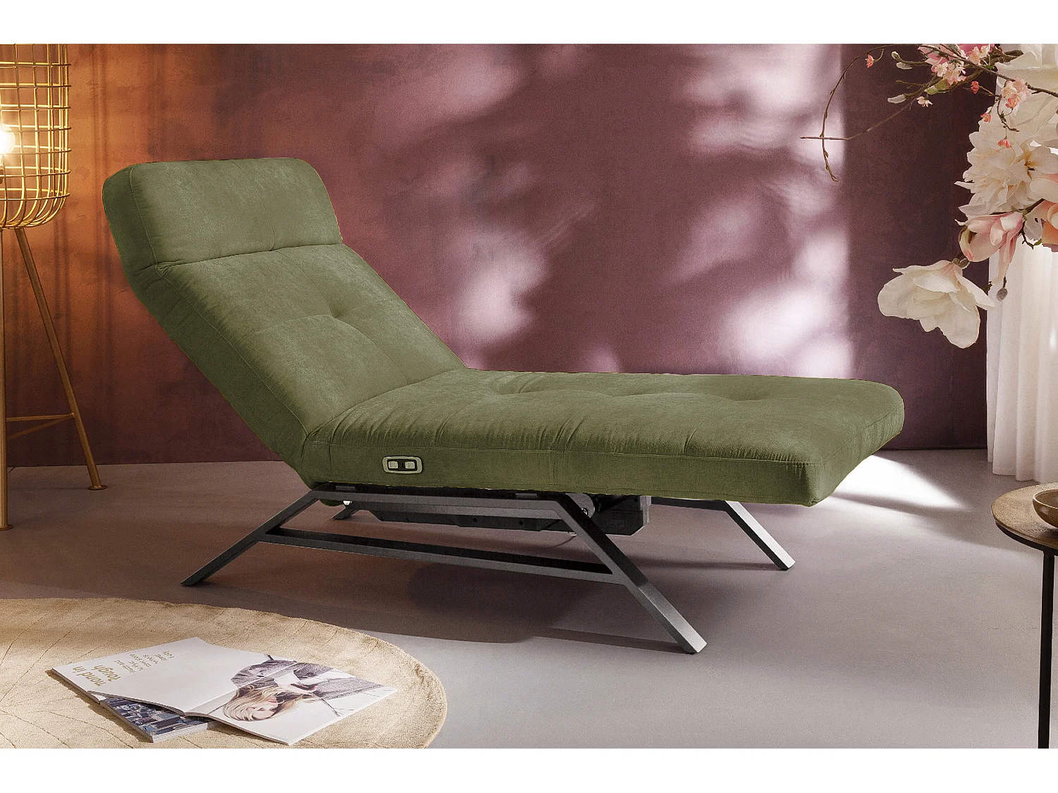 Chaise - vert foncé Velours - AMERIVA