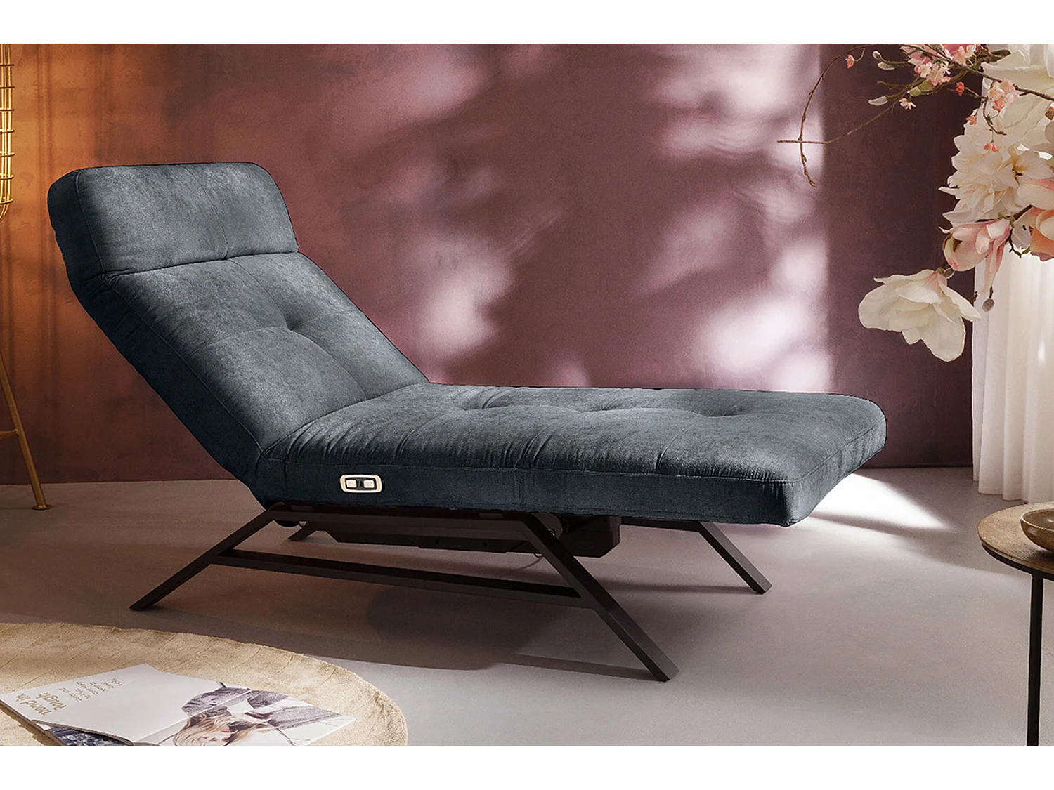 Chaise longue - Nero velluto - AMERIVA