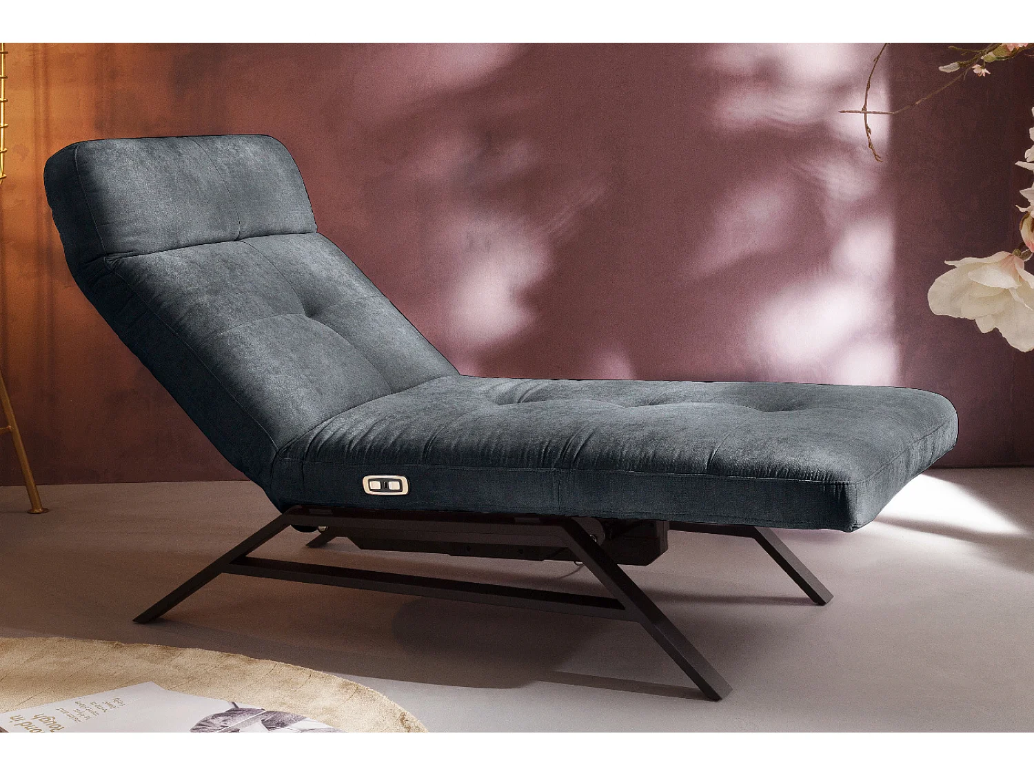 Chaise longue - Nero velluto - AMERIVA