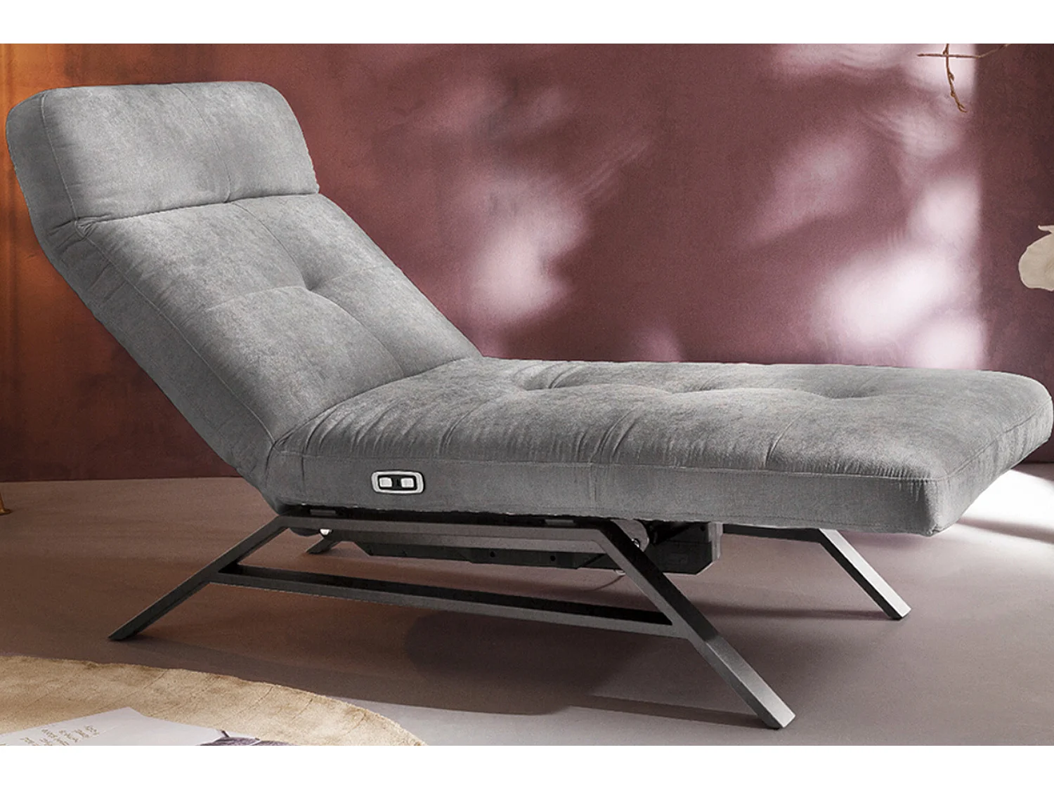 Chaise longue - Gris Velours - AMERIVA