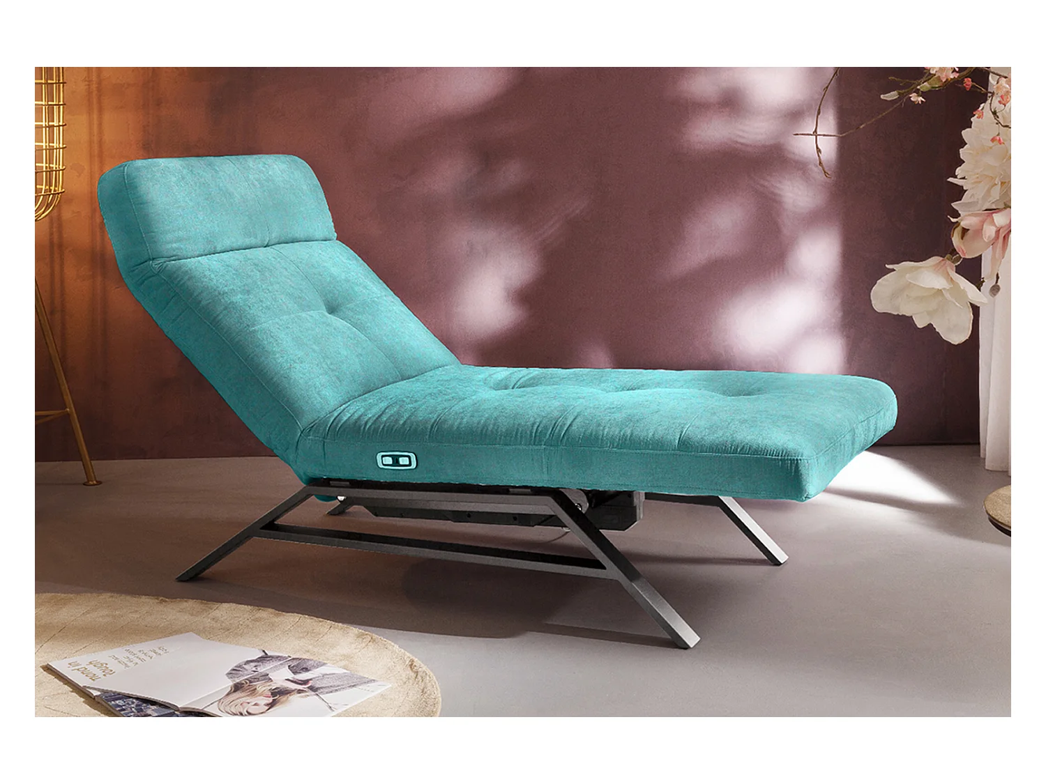 Chaise - vert émeraude Velours - AMERIVA