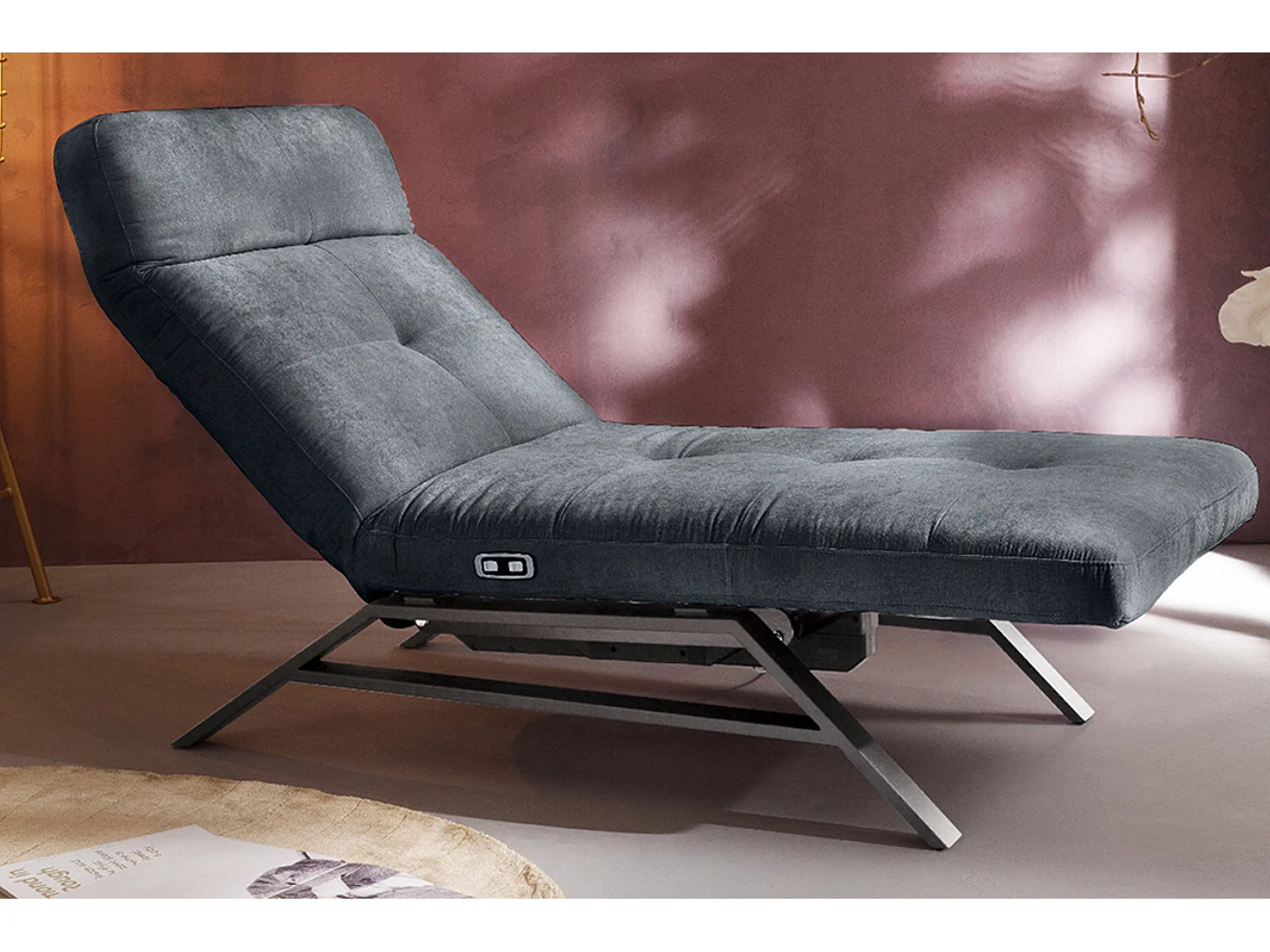 Chaise longue - Nero velluto - AMERIVA