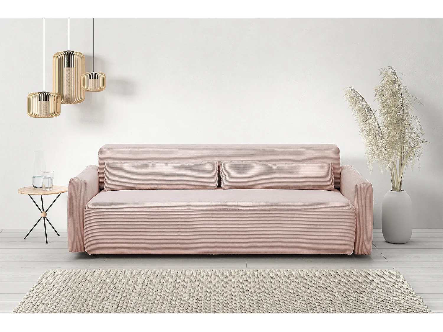 Schlafsofa - Pink Cord - NEO
