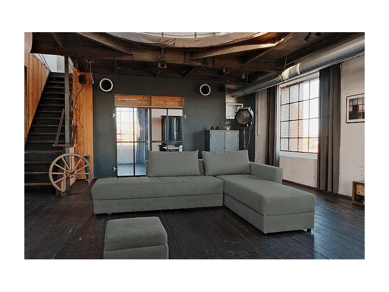 Schlafsofa - Anthrazit Webstoff - IDA