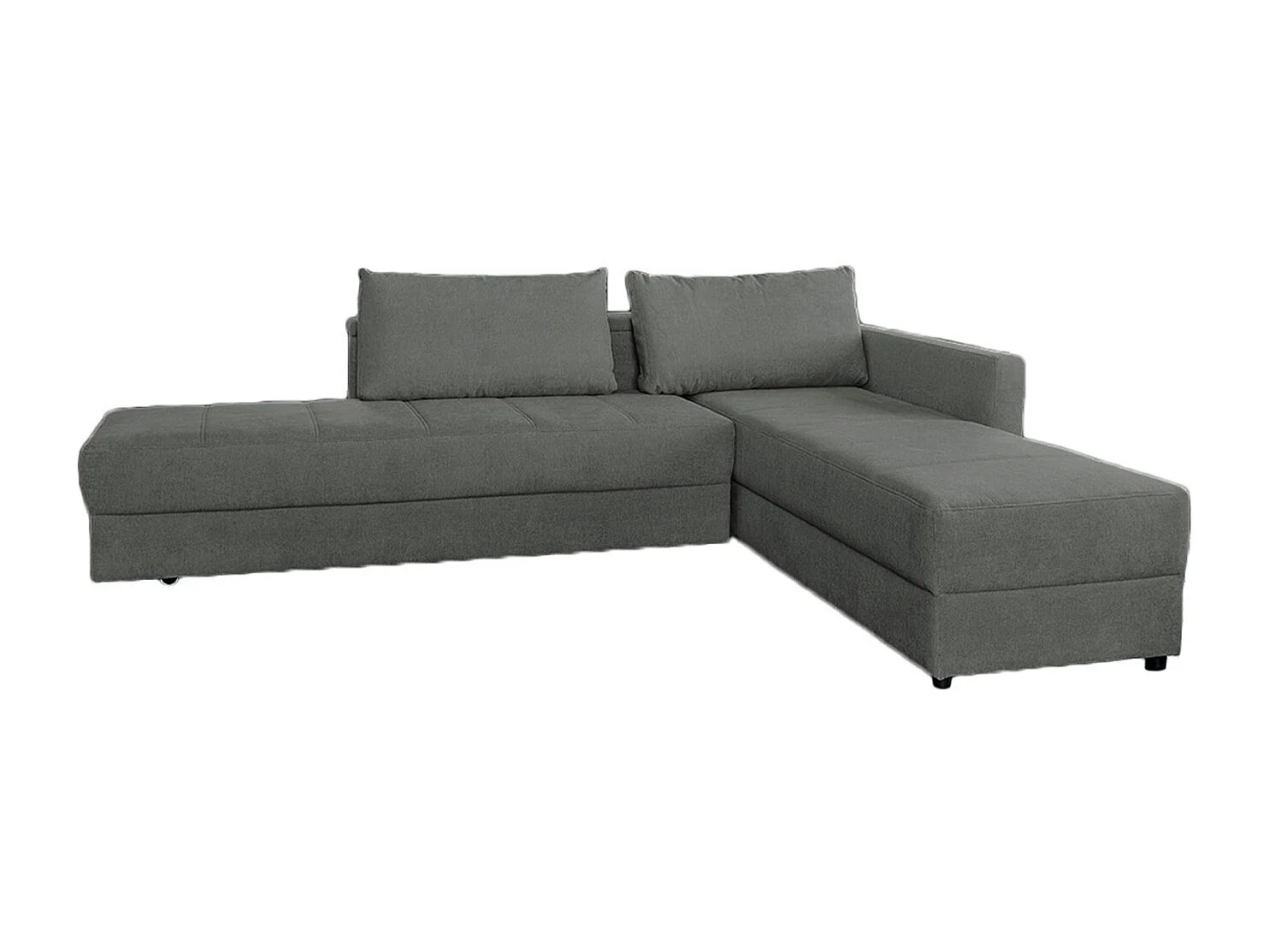 Divano letto - antracite tessuto intrecciato - IDA