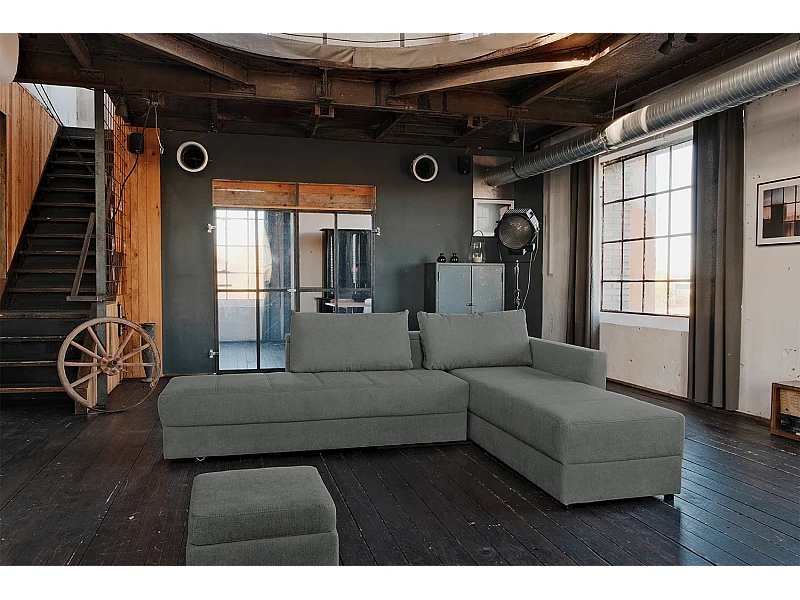 Schlafsofa - Anthrazit Webstoff - IDA