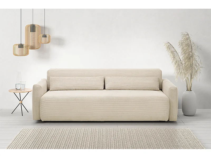 Schlafsofa - Cremeweiß Cord - NEO