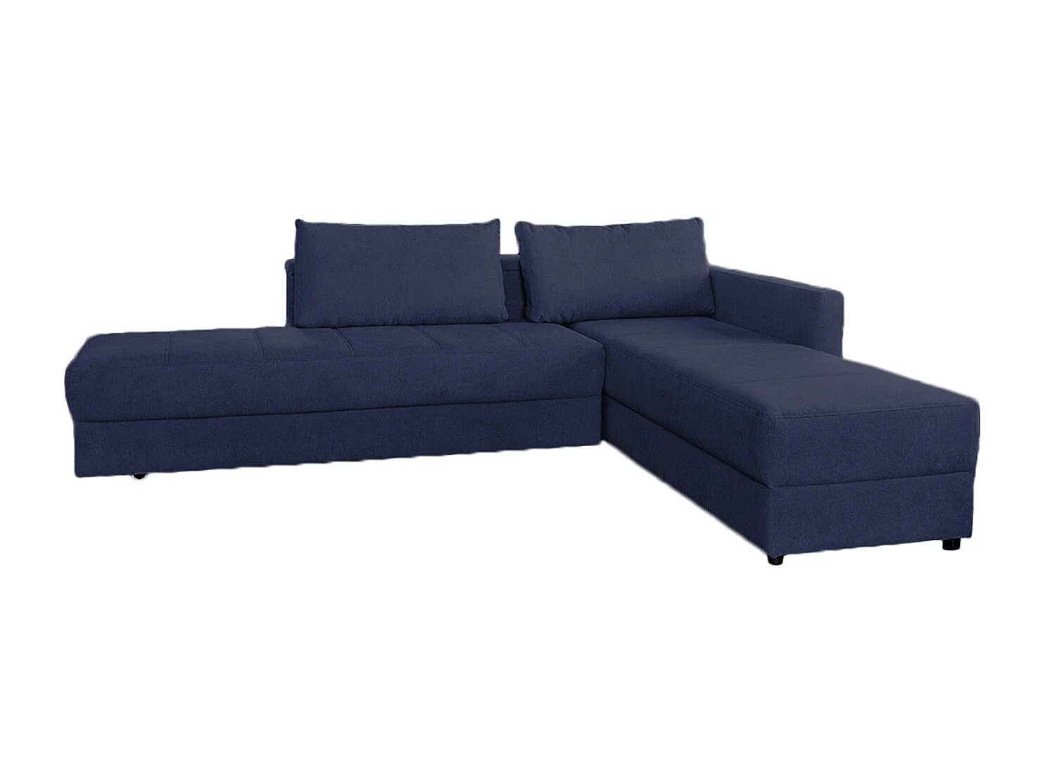 Divano letto - Blu tessuto intrecciato - IDA