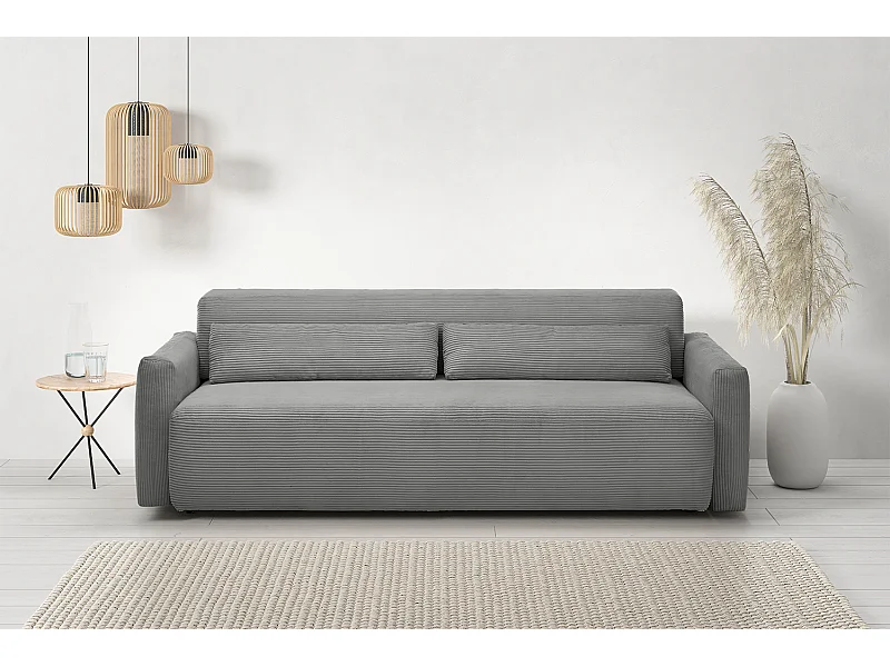 Schlafsofa - Grau Cord - NEO