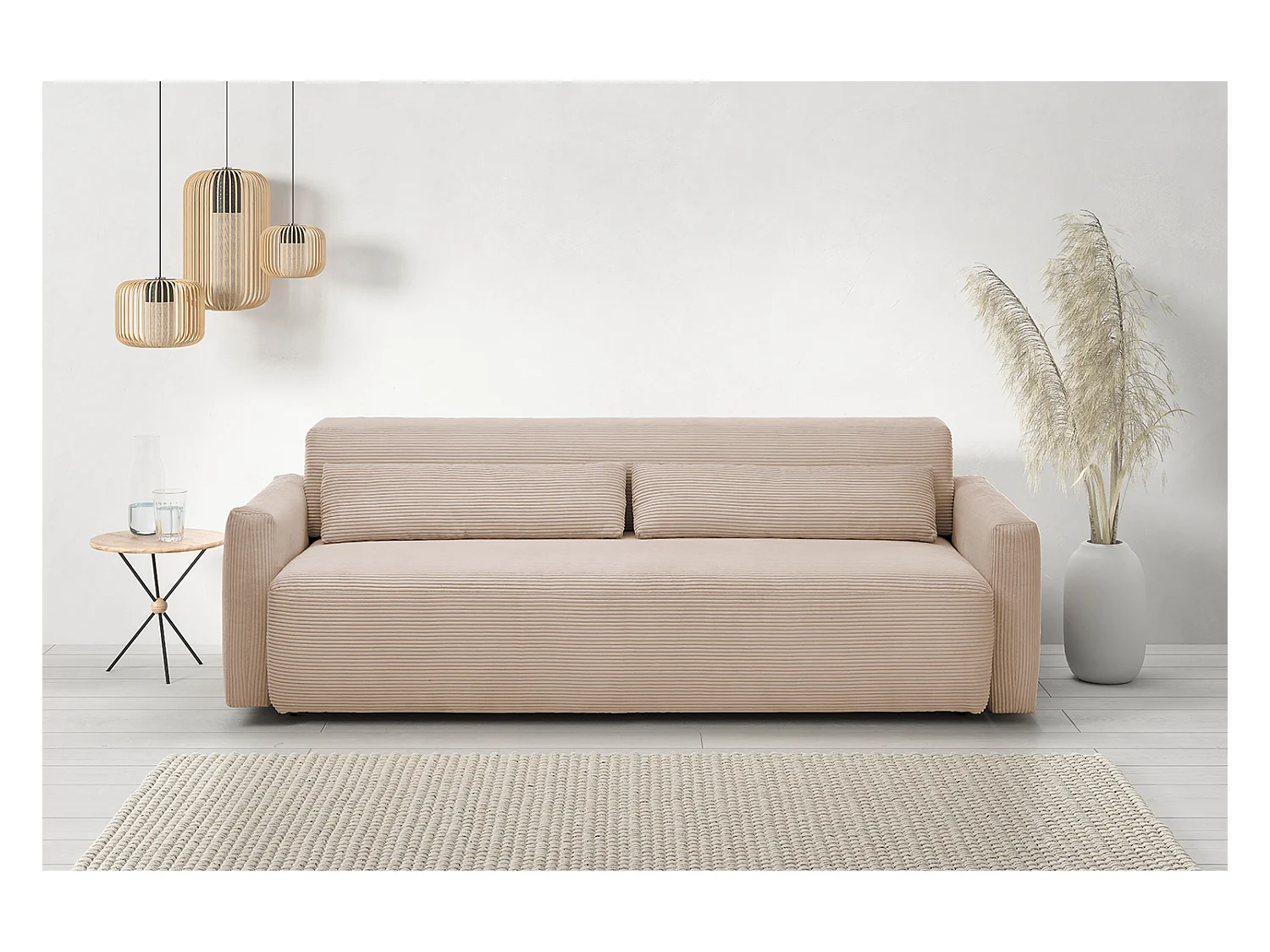 Schlafsofa - Taupe Cord - NEO