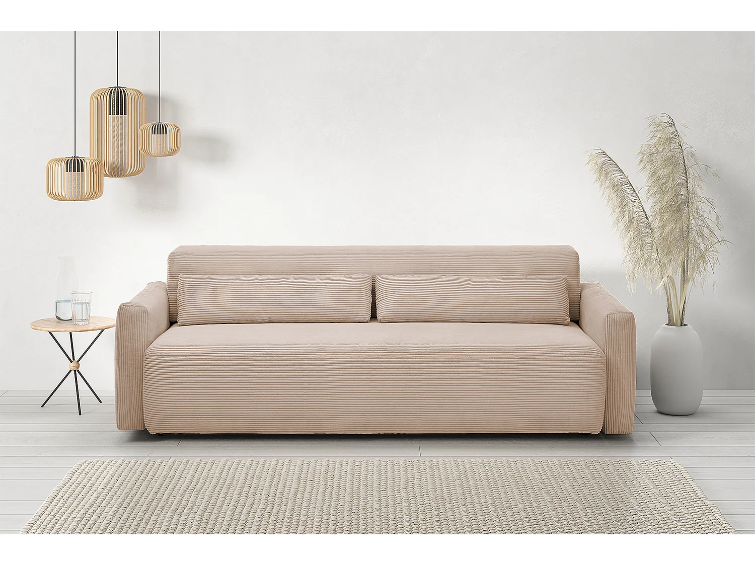 Schlafsofa - Taupe Cord - NEO