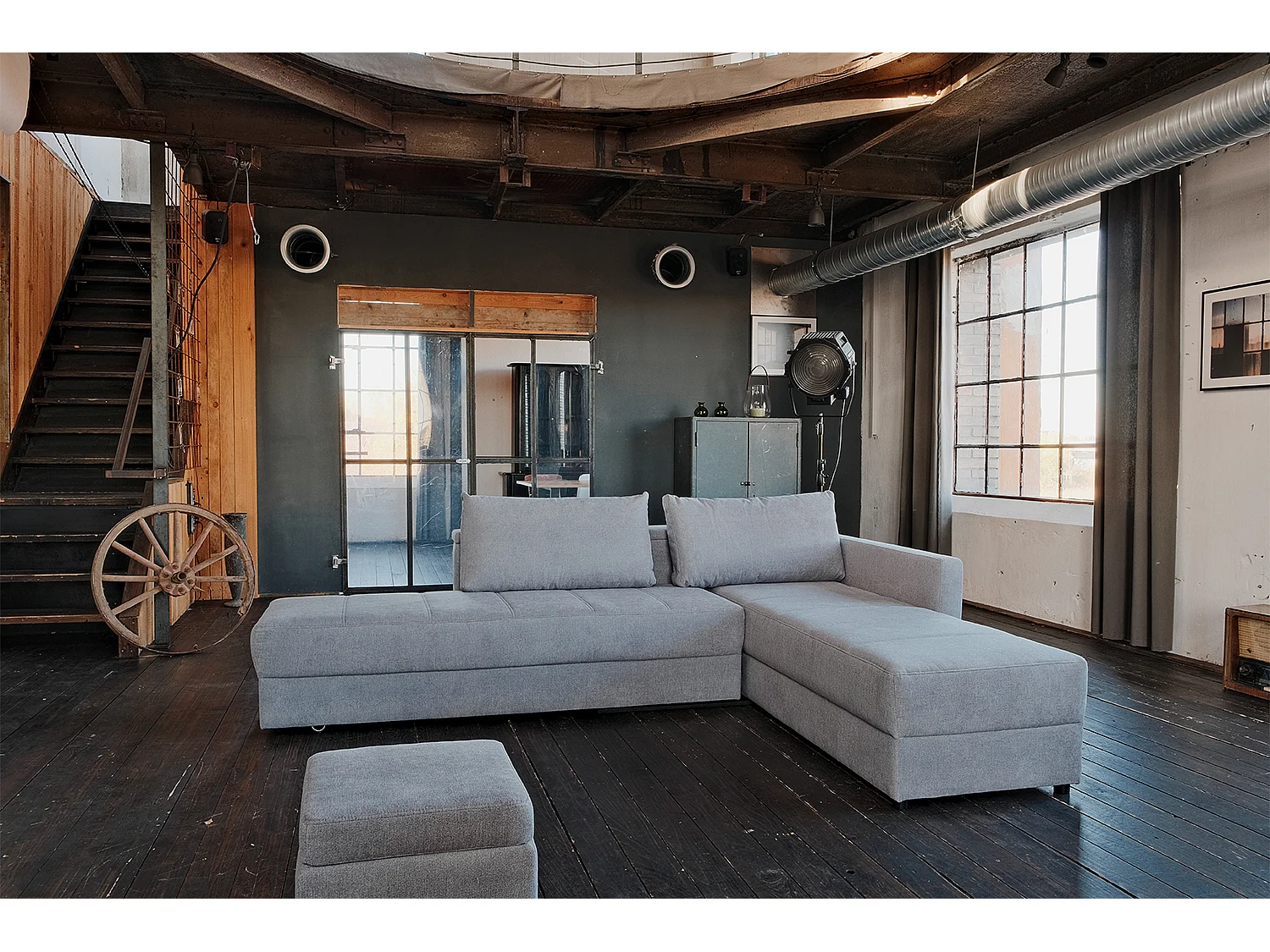 Slaapbank - Grijs Geweven stof - IDA