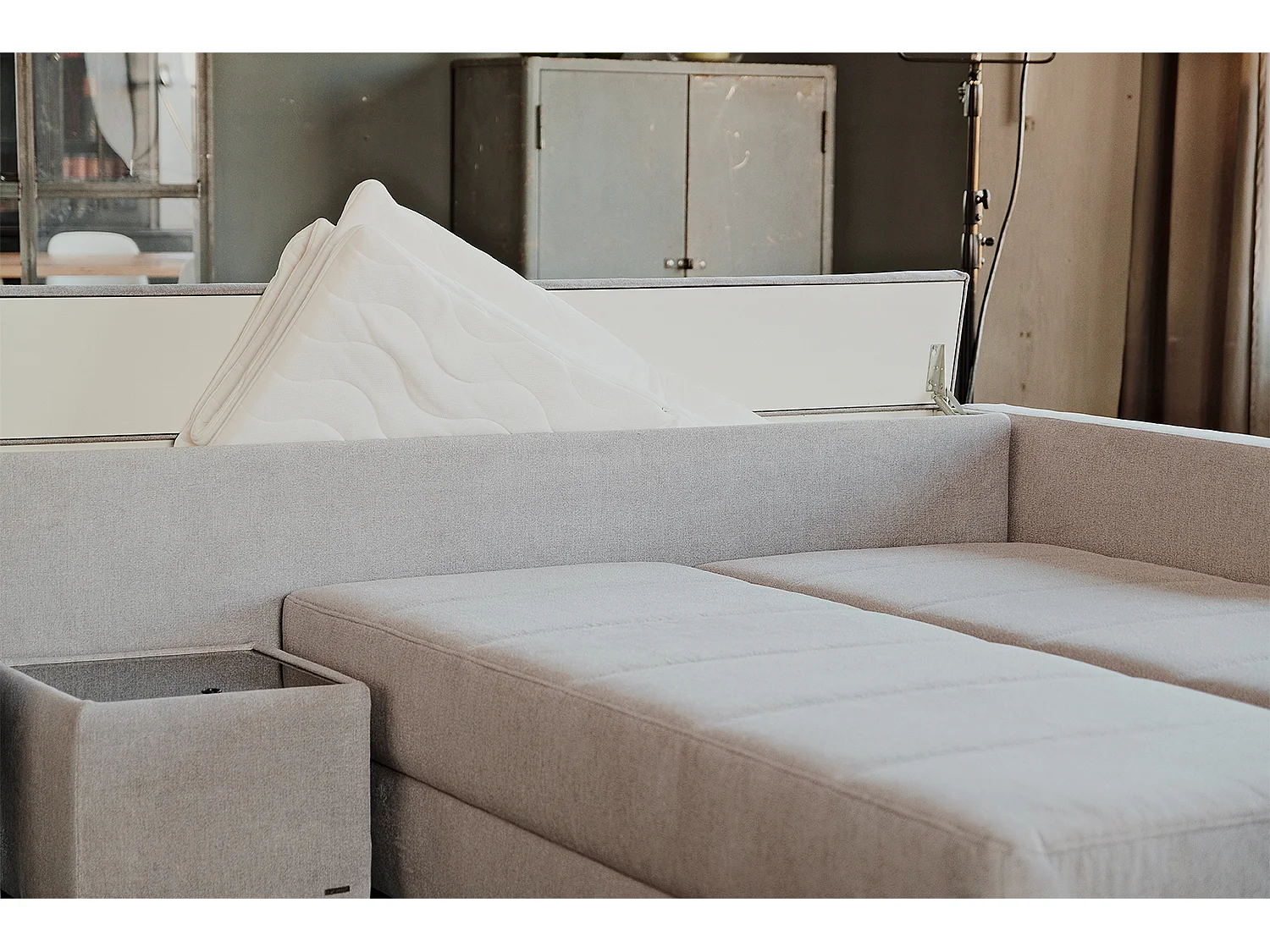 Slaapbank - Grijs Geweven stof - IDA