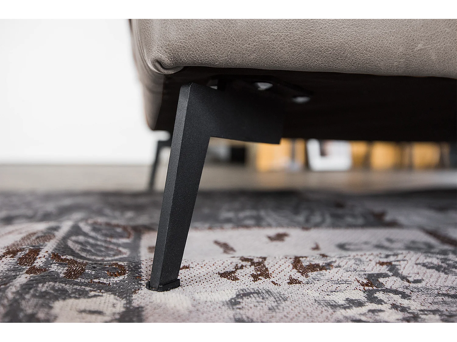 Ecksofa - Hellgrau Leder - BLOOM