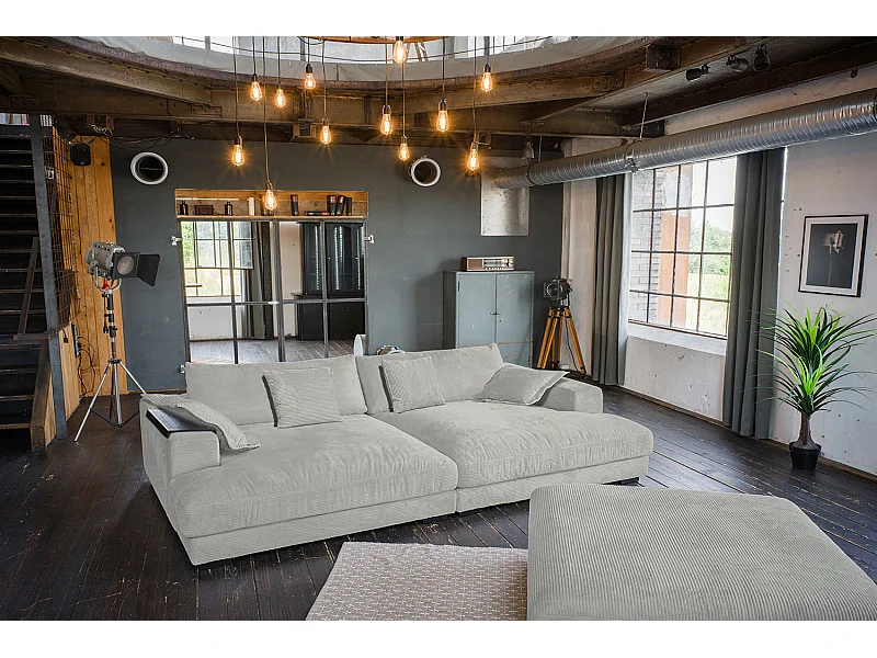 Big - gris clair Velours côtelé - MADELINE