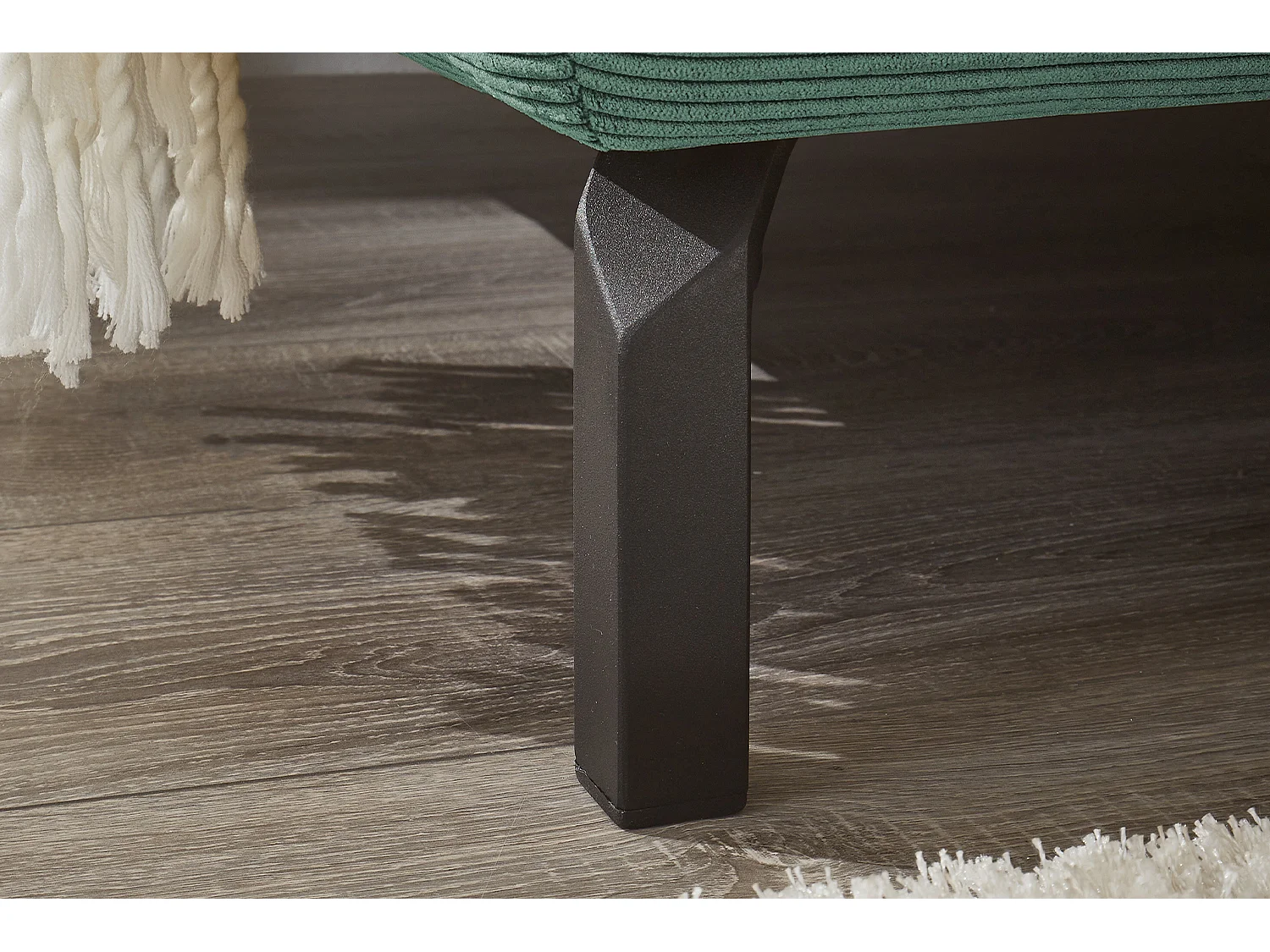 Ecksofa - Smaragdgrün Cord - DELIA