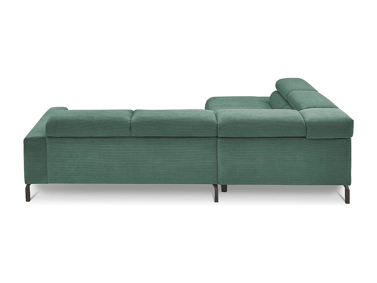 Ecksofa - Smaragdgrün Cord - DELIA