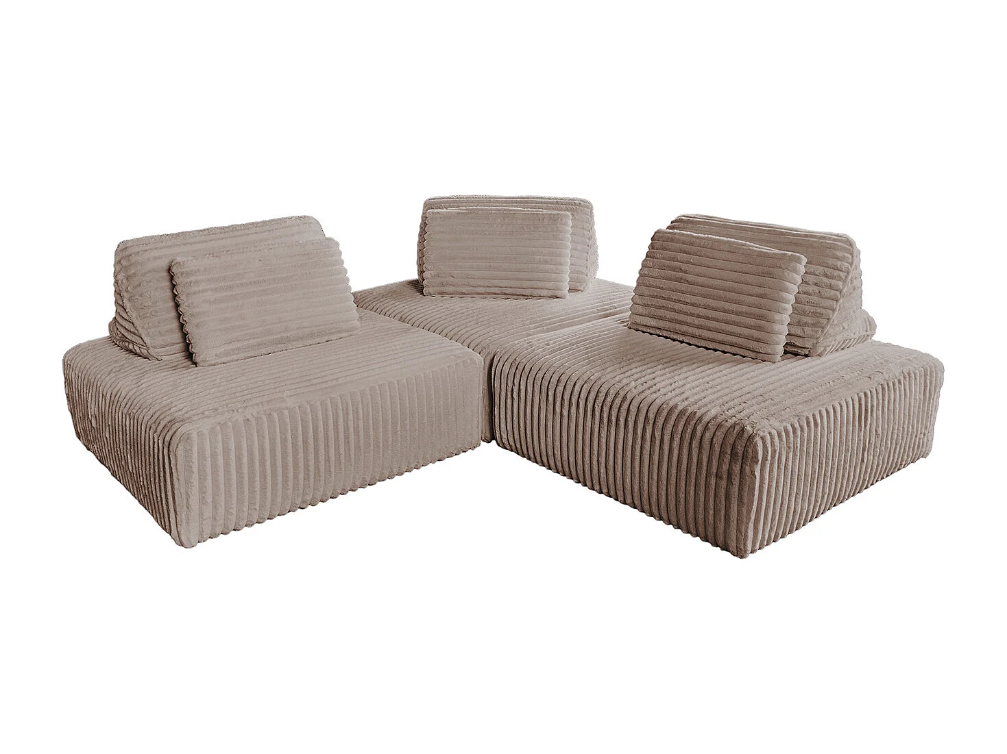 Modulares Sofa - Taupe Cord - WIOLO SOFT