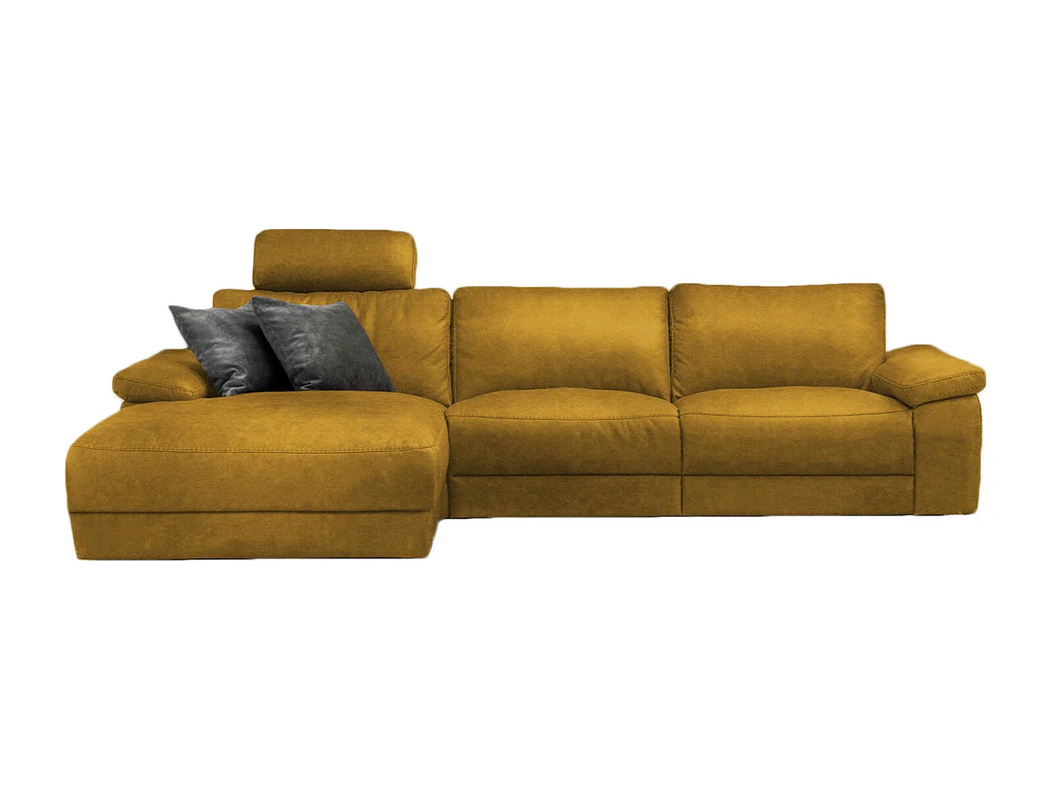 Ecksofa - Gelb Webstoff - LOLA