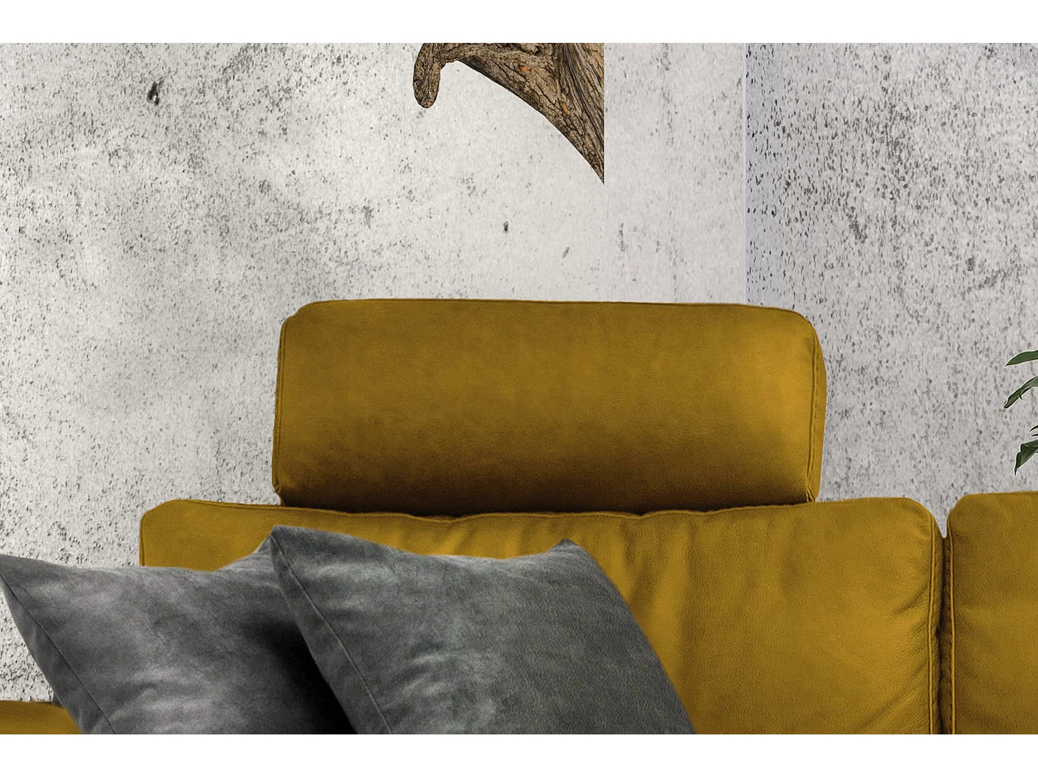 Ecksofa - Gelb Webstoff - LOLA