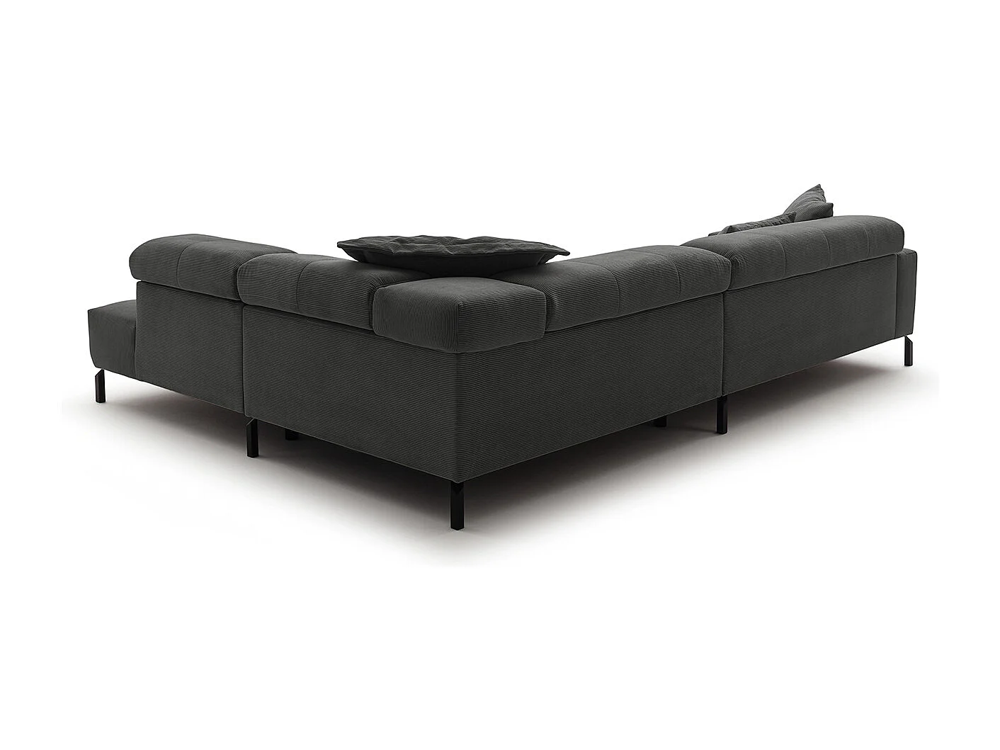 Canapé - anthracite Velours côtelé - OHIO