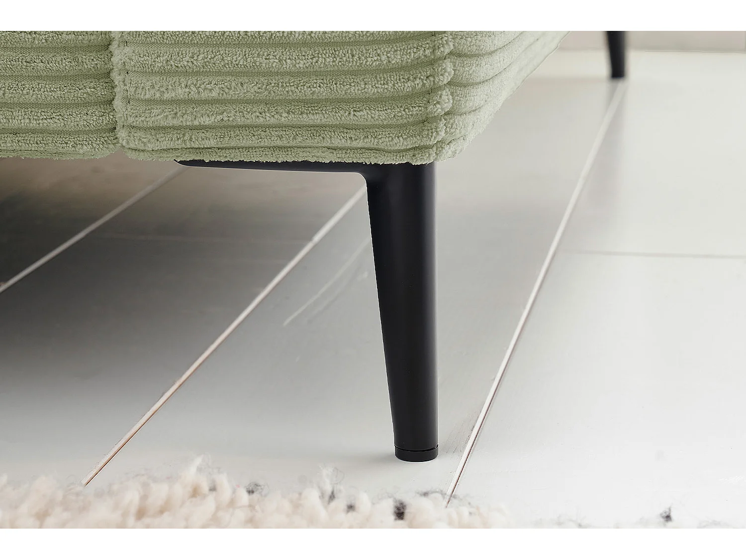 Ecksofa - Grün Cord - CARA