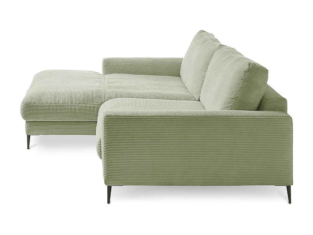 Ecksofa - Grün Cord - CARA