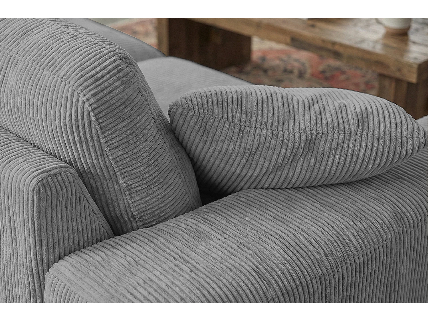 Canapé - Gris Velours côtelé - NETTA
