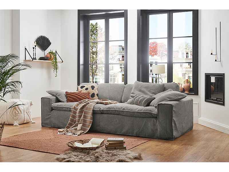 Sofa - Grau Cord - NETTA