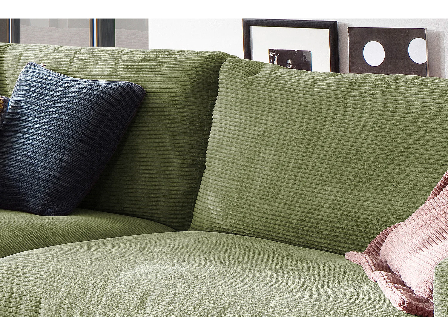 Divano - verde Velluto a coste - MADELINE