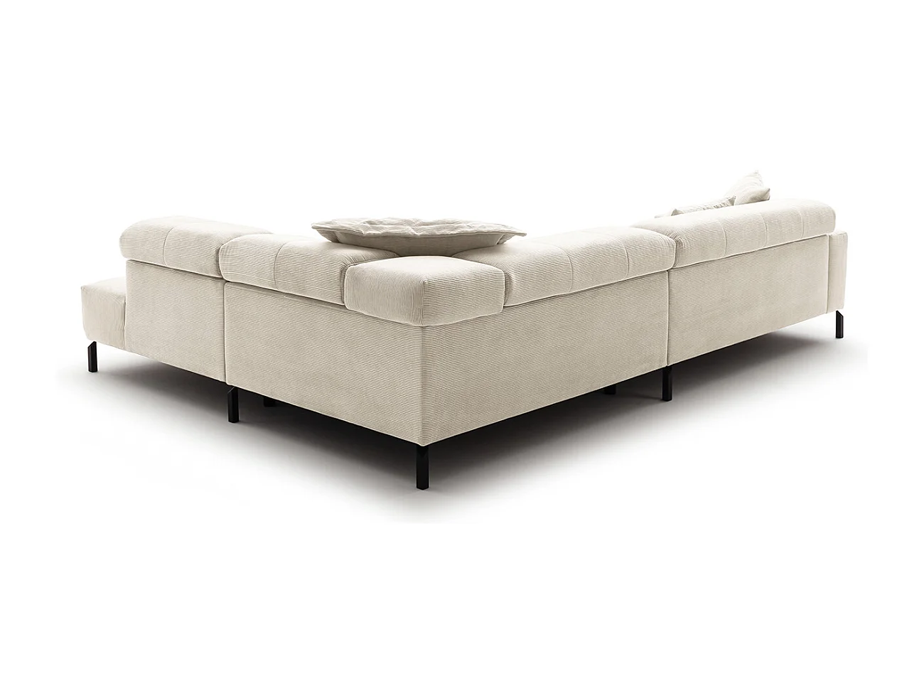 Canapé - blanc Velours côtelé - OHIO