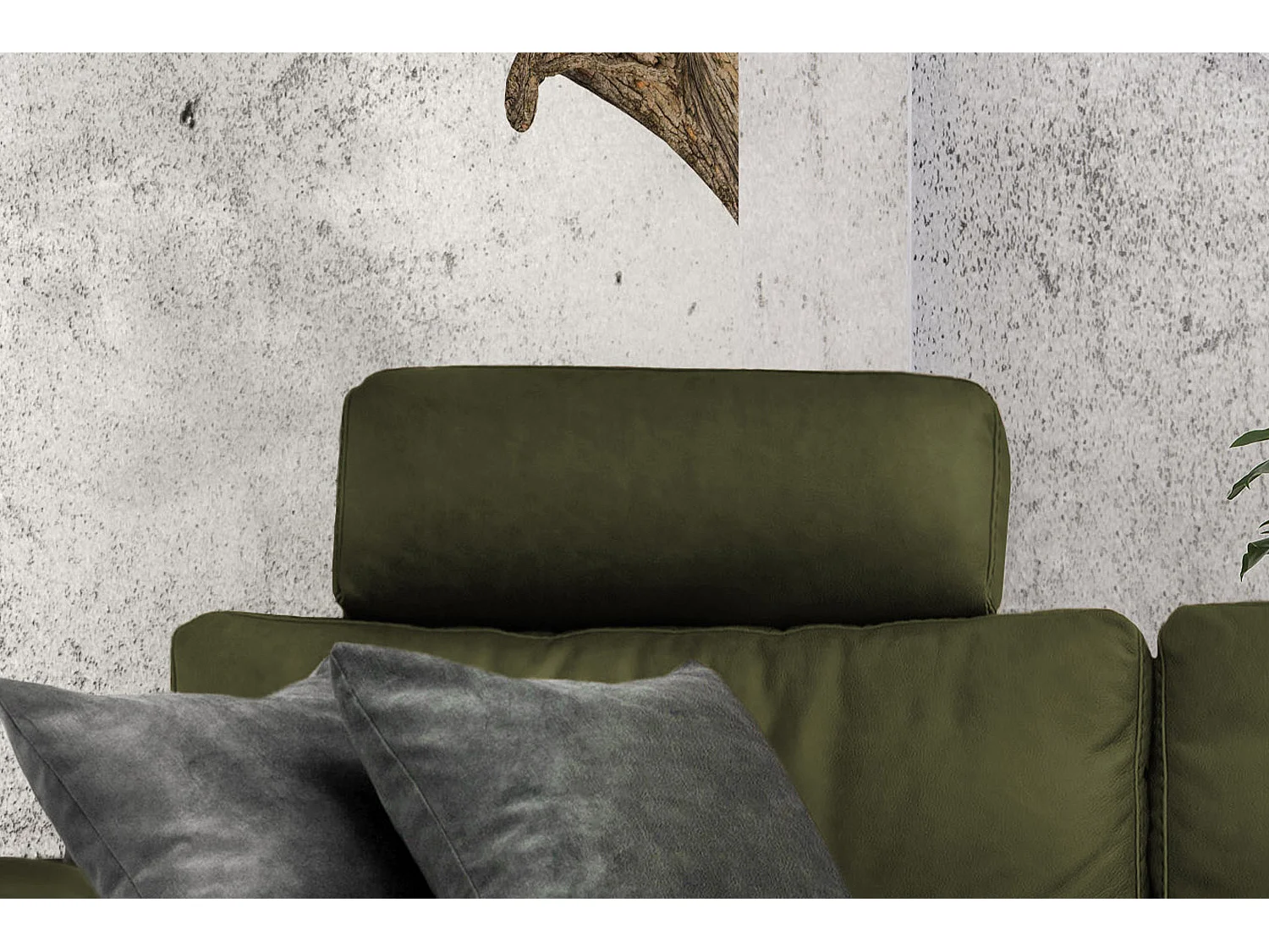 Hoekbank - Donkergroen Geweven stof - LOLA